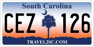 SC license plate CEZ126