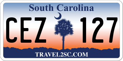 SC license plate CEZ127