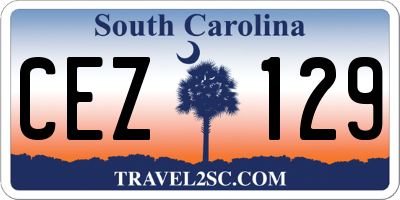 SC license plate CEZ129