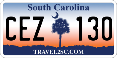 SC license plate CEZ130