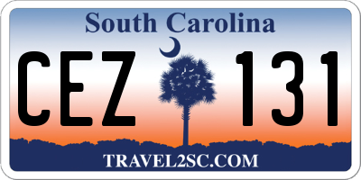 SC license plate CEZ131