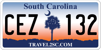 SC license plate CEZ132