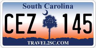 SC license plate CEZ145