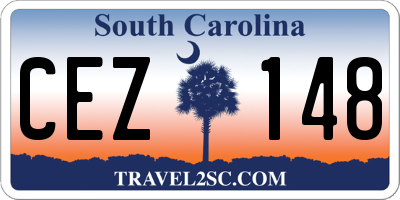 SC license plate CEZ148