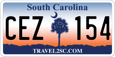 SC license plate CEZ154