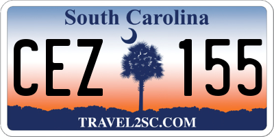 SC license plate CEZ155