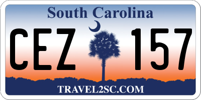SC license plate CEZ157