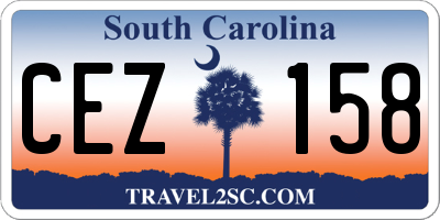 SC license plate CEZ158