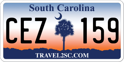 SC license plate CEZ159