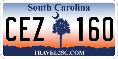 SC license plate CEZ160