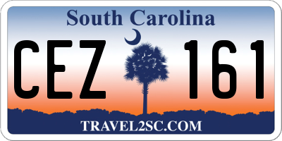 SC license plate CEZ161
