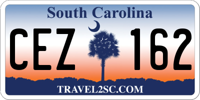 SC license plate CEZ162