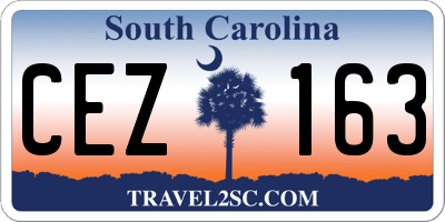 SC license plate CEZ163