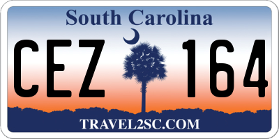 SC license plate CEZ164