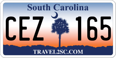 SC license plate CEZ165