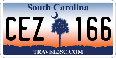 SC license plate CEZ166