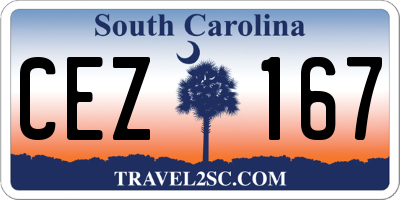 SC license plate CEZ167