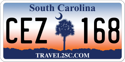 SC license plate CEZ168