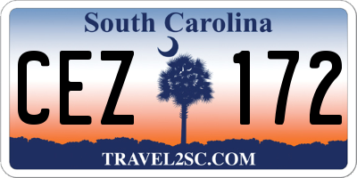 SC license plate CEZ172