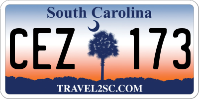 SC license plate CEZ173