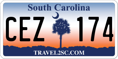 SC license plate CEZ174