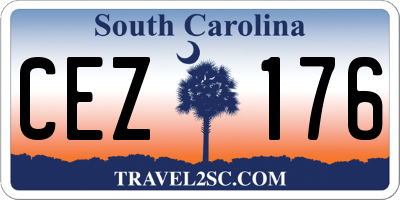 SC license plate CEZ176