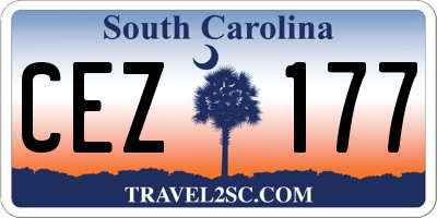 SC license plate CEZ177