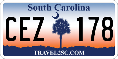 SC license plate CEZ178