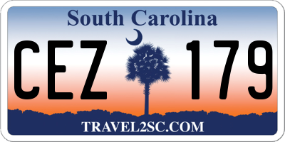 SC license plate CEZ179
