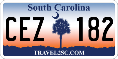 SC license plate CEZ182