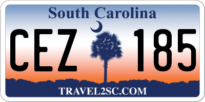 SC license plate CEZ185