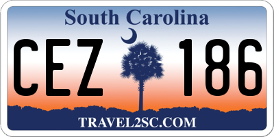 SC license plate CEZ186