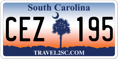 SC license plate CEZ195