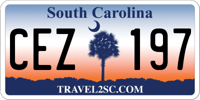 SC license plate CEZ197