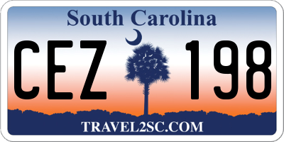 SC license plate CEZ198