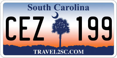 SC license plate CEZ199