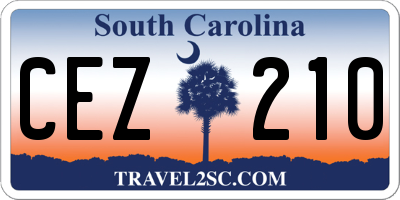 SC license plate CEZ210