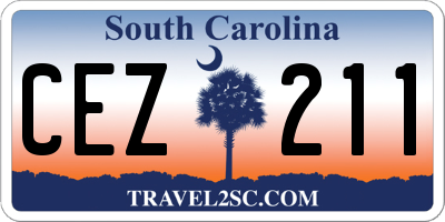 SC license plate CEZ211