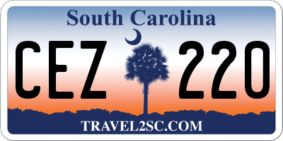 SC license plate CEZ220