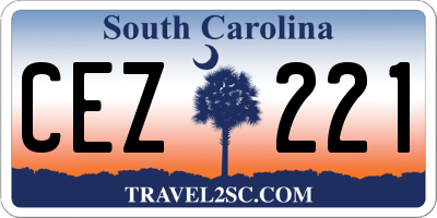 SC license plate CEZ221