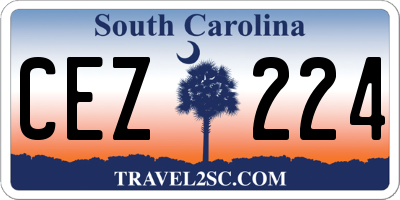 SC license plate CEZ224