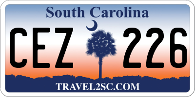 SC license plate CEZ226