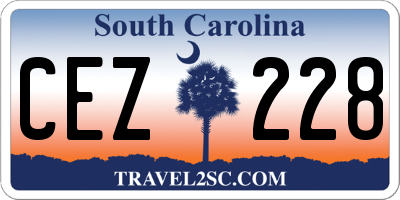 SC license plate CEZ228