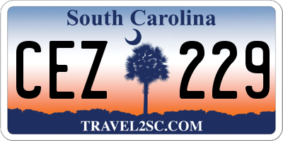 SC license plate CEZ229