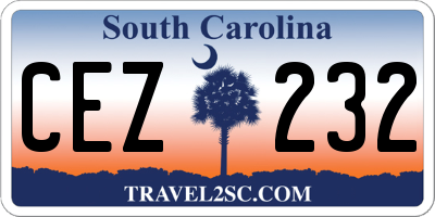 SC license plate CEZ232