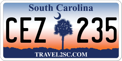 SC license plate CEZ235
