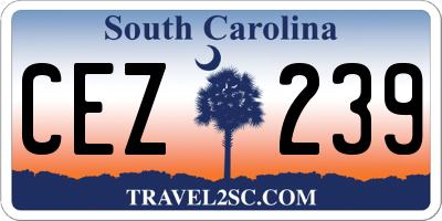 SC license plate CEZ239