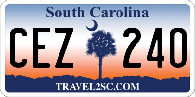 SC license plate CEZ240