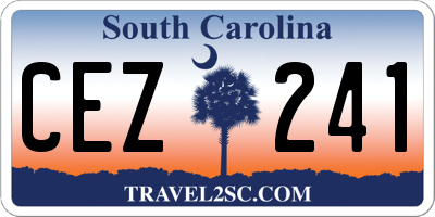 SC license plate CEZ241