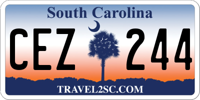 SC license plate CEZ244